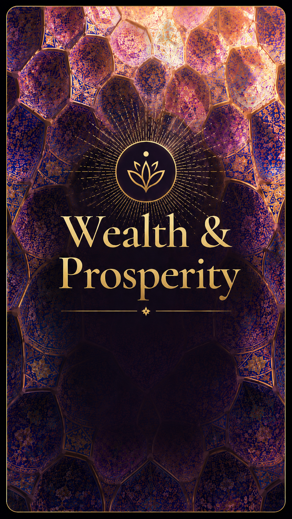 Illustration of a palm, birth chart and numbers used in the Wealth & Prosperity Journey